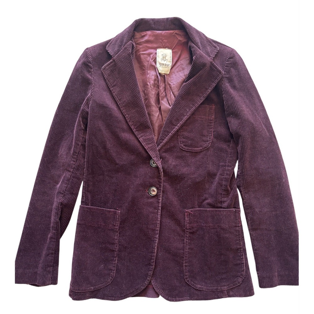 Vintage Tuffies Tomboy California Kids Lined Jacket Burgundy Size 5